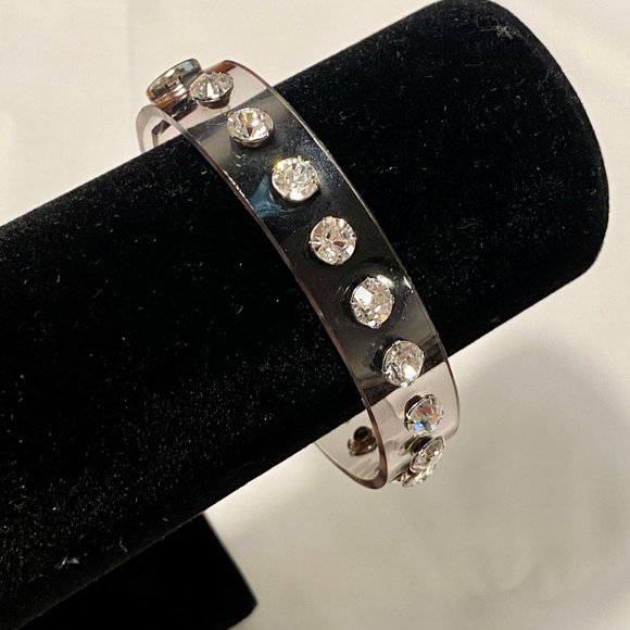 Dolls Kill crystal unicorn bracelet - rhinestones on PVC w snap closure - Picture 3 of 7